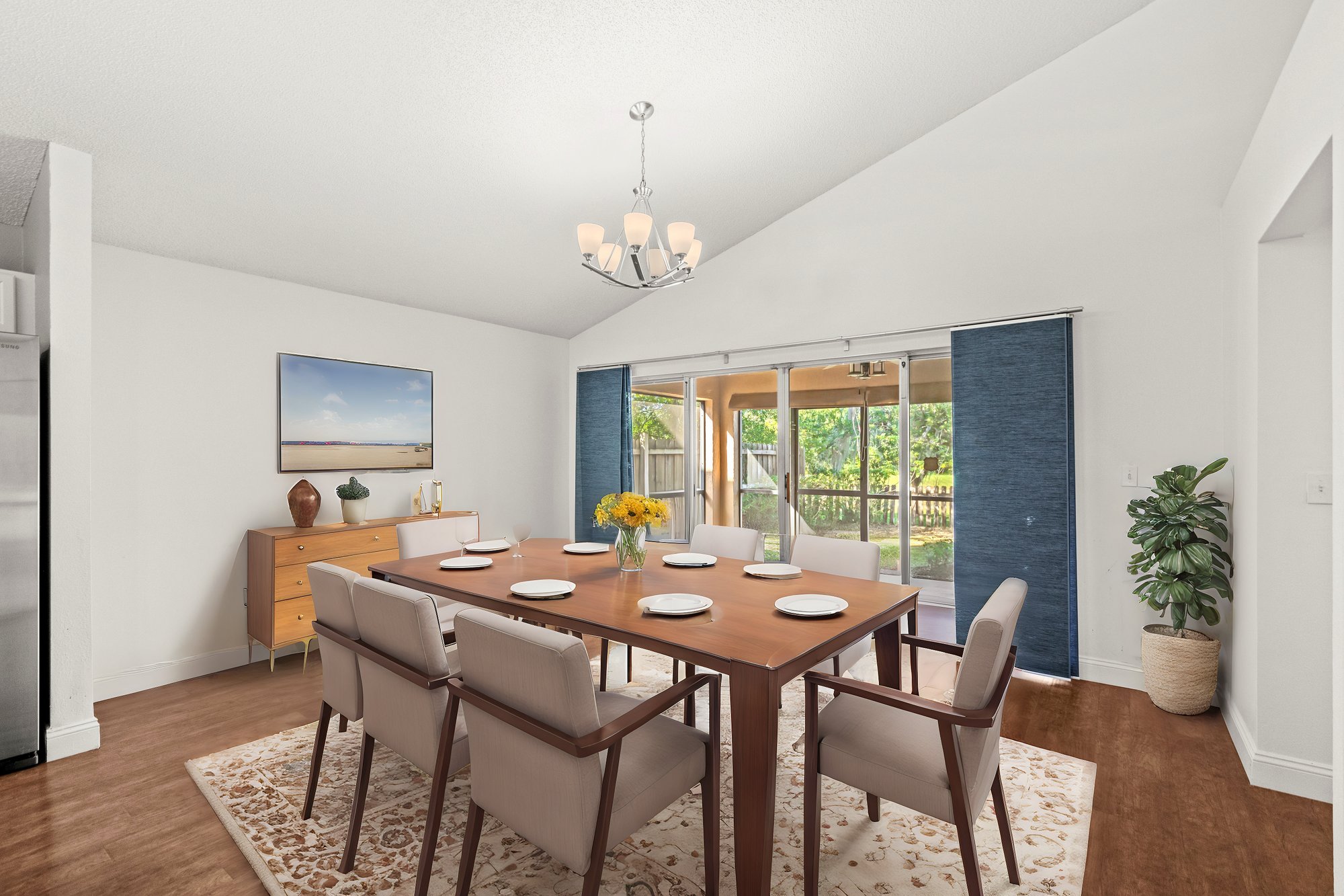 dining space with virtual dining furniture